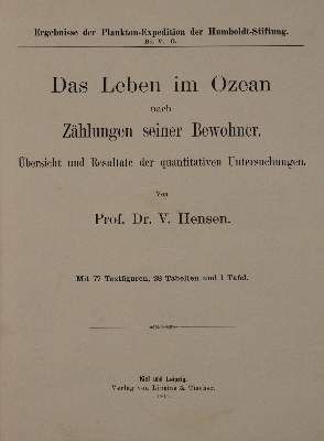 Große Abbildung Nr.1: 141-1728 Hensen,V.: (Zoologie)