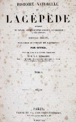 Große Abbildung Nr.1: 141-1738 Lacépède,B.G.E.de.: (Zoologie)