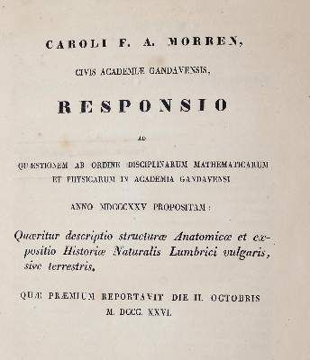 Große Abbildung Nr.2: 141-1750 Morren,C.F.A.: (Zoologie, Regenwurm)