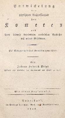 Große Abbildung Nr.1: 141-1781 Voigt,J.H.: (Verschiedene Gebiete - Varia, Astronomie)