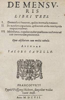 Große Abbildung Nr.1: 141-1799 Cappel,J.: (Verschiedene Gebiete - Varia)