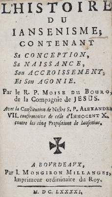 Große Abbildung Nr.1: 141-181 Bourg,M.du.: (Jansenismus)
