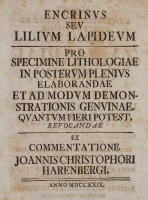 Große Abbildung Nr.1: 141-1827 Harenberg, Johann Christoph.: (Verschiedene Gebiete - Varia, Geologie - Mineralogie u. Paläontologie)