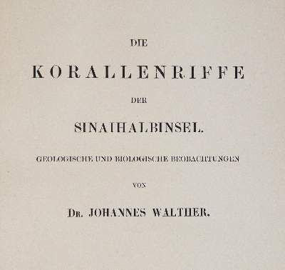 Große Abbildung Nr.4: 141-1838 Walther,J.: (Verschiedene Gebiete - Varia, Geologie - Mineralogie u. Paläontologie)