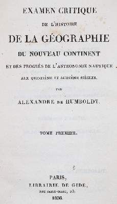 Große Abbildung Nr.1: 141-1846 Humboldt,A.: (Verschiedene Gebiete - Varia)