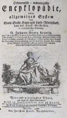 Große Abbildung Nr.1: 141-1861 Krünitz,J.G.: (Verschiedene Länder - Geschichte)