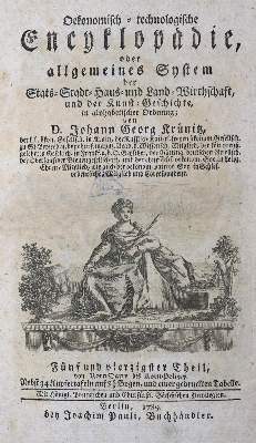 Große Abbildung Nr.1: 141-1862 Krünitz,J.G.: (Verschiedene Länder - Geschichte)