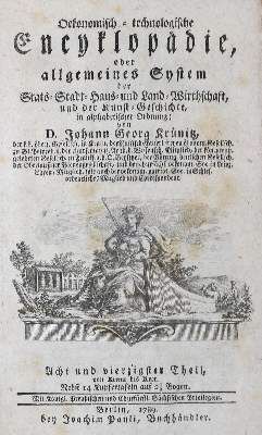 Große Abbildung Nr.2: 141-1864 Krünitz,J.G.: (Verschiedene Länder - Geschichte)