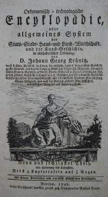 Große Abbildung Nr.1: 141-1884 Krünitz,J.G.: (Verschiedene Gebiete - Varia)