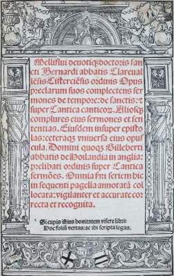 Große Abbildung Nr.1: 141-19 Bernardus Clarevallensis (Bernard de Clairvaux).: (Alte Drucke, Handschriften und Theologie)