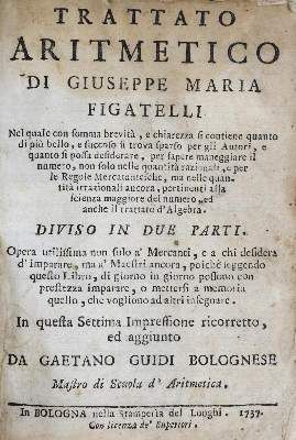 Große Abbildung Nr.1: 141-1902 Figatelli,G.M.: (Verschiedene Gebiete - Varia, Mathematik)
