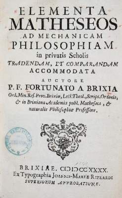 Große Abbildung Nr.3: 141-1903 Fortunatus a Brixia,P.F.: (Verschiedene Gebiete - Varia, Mathematik)