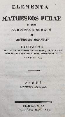 Große Abbildung Nr.2: 141-1904 Hornyay,A.: (Verschiedene Gebiete - Varia, Mathematik)