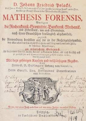 Große Abbildung Nr.1: 141-1910 Polack,J.F.: (Verschiedene Gebiete - Varia, Mathematik)