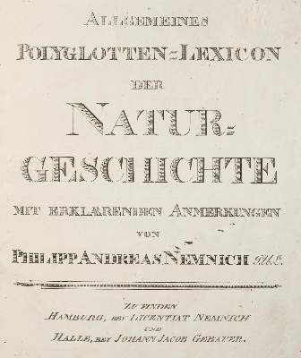 Große Abbildung Nr.1: 141-1921 Nemnich,P.A.: (Verschiedene Gebiete - Varia)