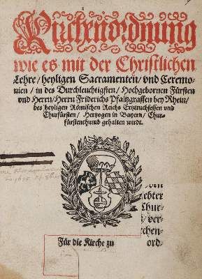 Große Abbildung Nr.1: 141-193 Kirchenordnung,: (Alte Drucke, Handschriften und Theologie)