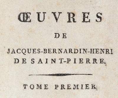 Große Abbildung Nr.1: 141-1941 Saint-Pierre,J.-H.-B.de.: (Verschiedene Gebiete - Varia)