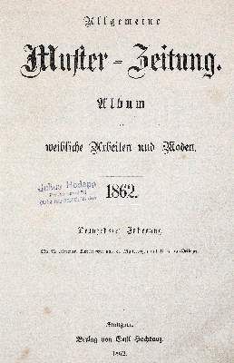 Große Abbildung Nr.1: 141-1954 Allgemeine Muster-Zeitung.: (Verschiedene Gebiete - Varia, Textil)