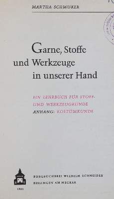 Große Abbildung Nr.1: 141-1955 Sammlung: (Verschiedene Gebiete - Varia, Textil)