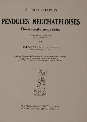 Große Abbildung Nr.1: 141-1959 Chapuis,A.: (Verschiedene Gebiete - Varia, Uhren)