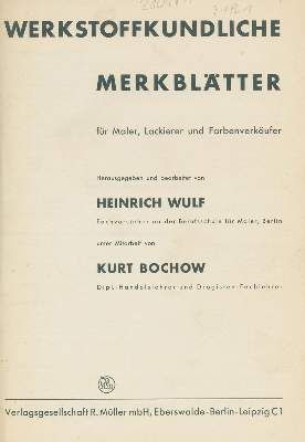 Große Abbildung Nr.1: 141-1972 Wulf,H. (Hrsg.).: (Verschiedene Gebiete - Varia)