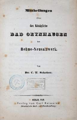 Große Abbildung Nr.1: 141-2063 Schober,C.T.: (Deutschland, Bad Oeynhausen)