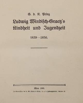Große Abbildung Nr.3: 141-2086 Windisch-Graetz,L.: (Deutschland, Einband)