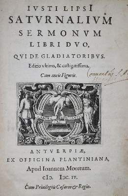 Große Abbildung Nr.2: 141-209 Lipsius,J.: (Alte Drucke, Handschriften und Theologie)