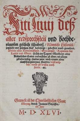 Große Abbildung Nr.1: 141-210 Livius,T.: (Alte Drucke, Handschriften und Theologie)