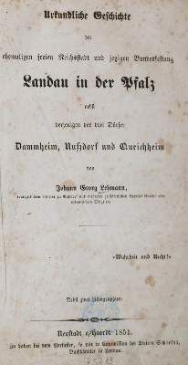 Große Abbildung Nr.1: 141-2114 Lehmann,J.G.: (Deutschland, Landau)