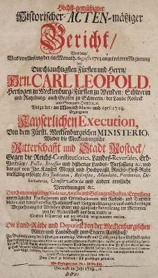 Große Abbildung Nr.1: 141-2122 (Schaevius,J.).: (Deutschland, Mecklenburg)