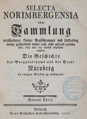 Große Abbildung Nr.1: 141-2131 (Schnitzlein,C.W.).: (Deutschland, Nürnberg)