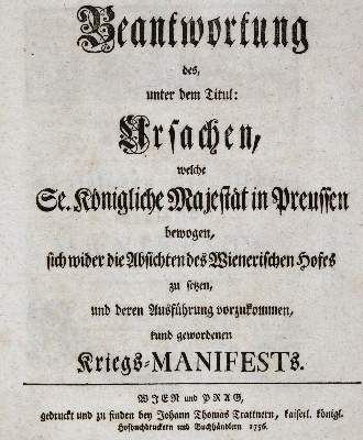 Große Abbildung Nr.5: 141-2178 (Finck von Finckenstein,K.W.v.).: (Deutschland, Siebenjähriger Krieg, Vier Schriften)