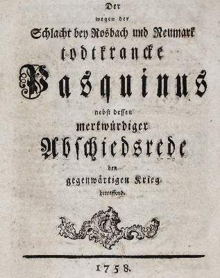 Große Abbildung Nr.4: 141-2180 (Fürst und Kupferberg,C.J.M.v.).: (Deutschland, Siebenjähriger Krieg, Vier Schriften)