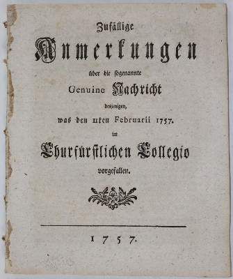 Große Abbildung Nr.23: 141-2181 Gedanken: (Deutschland, Siebenjähriger Krieg, Vier Schriften)