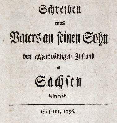 Große Abbildung Nr.1: 141-2183 (Hertzberg,E.F.v.).: (Deutschland, Siebenjähriger Krieg, Vier Schriften)