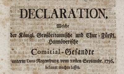 Große Abbildung Nr.2: 141-2185 Kaiserlich-Königliches: (Deutschland, Siebenjähriger Krieg, Vier Schriften)