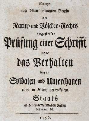 Große Abbildung Nr.1: 141-2186 Kurtze: (Deutschland, Siebenjähriger Krieg, Vier Schriften)