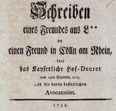 Große Abbildung Nr.2: 141-2186 Kurtze: (Deutschland, Siebenjähriger Krieg, Vier Schriften)
