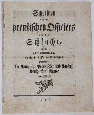 Große Abbildung Nr.23: 141-2187 Lincker von Lutzenwick,(J.F.).: (Deutschland, Siebenjähriger Krieg, Vier Schriften)