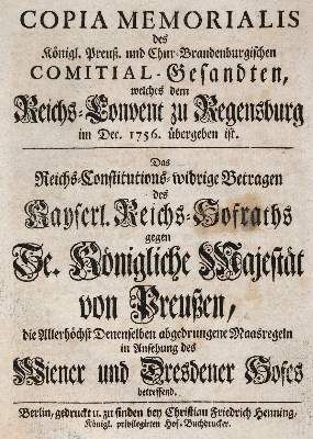 Große Abbildung Nr.1: 141-2190 Plotho,E.C.v.: (Deutschland, Siebenjähriger Krieg, Vier Schriften)