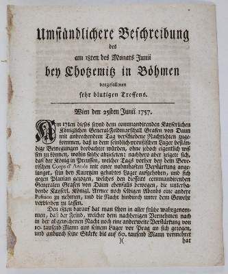 Große Abbildung Nr.22: 141-2191 (Plotho,E.C.v.).: (Deutschland, Siebenjähriger Krieg, Vier Schriften)