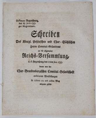 Große Abbildung Nr.23: 141-2191 (Plotho,E.C.v.).: (Deutschland, Siebenjähriger Krieg, Vier Schriften)
