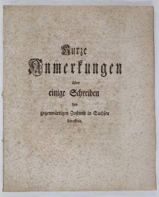 Große Abbildung Nr.21: 141-2195 Unpartheiische Gedanken: (Deutschland, Siebenjähriger Krieg, Vier Schriften)