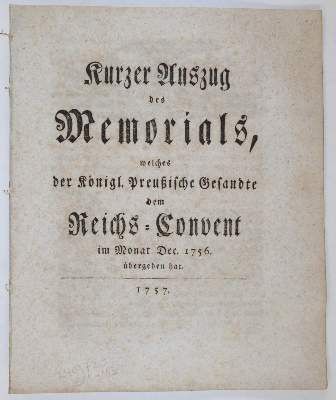 Große Abbildung Nr.23: 141-2198 Verite des faits, La.: (Deutschland, Siebenjähriger Krieg, Vier Schriften)