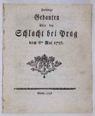 Große Abbildung Nr.1: 141-2199 Zufällige Gedanken: (Deutschland, Siebenjähriger Krieg, Vier Schriften)