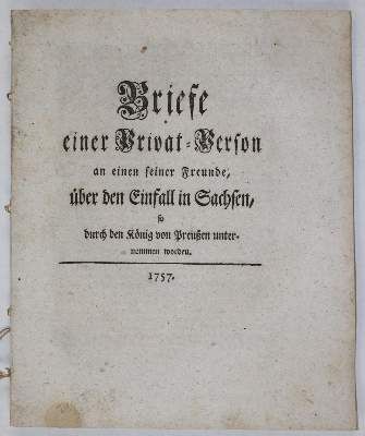 Große Abbildung Nr.23: 141-2199 Zufällige Gedanken: (Deutschland, Siebenjähriger Krieg, Vier Schriften)