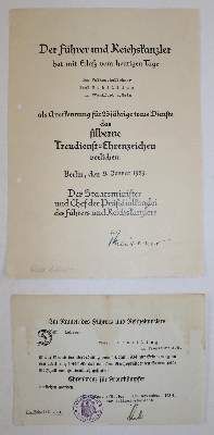 Große Abbildung Nr.2: 141-2208 Urkunde.: (Deutschland)