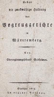 Große Abbildung Nr.1: 141-2215 Geisheimer,(F.C.L.).: (Deutschland, Württemberg)