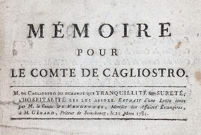 Große Abbildung Nr.1: 141-2228 Cagliostro,A.: (Frankreich)